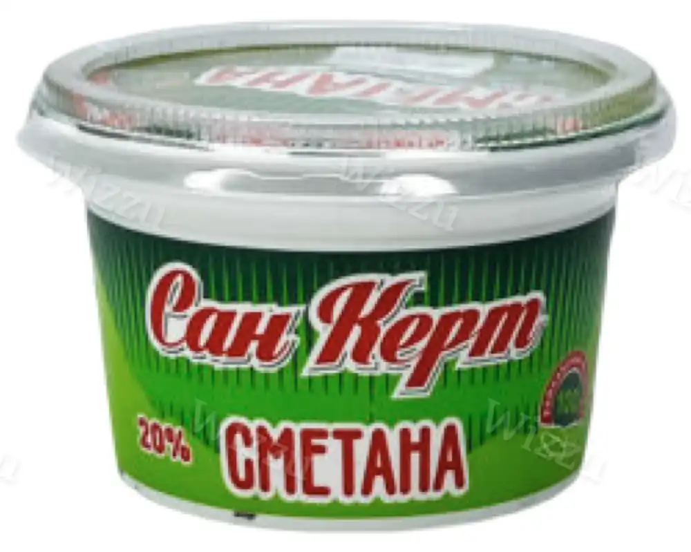 Сметана 20% 180гр "San Kert" стакан