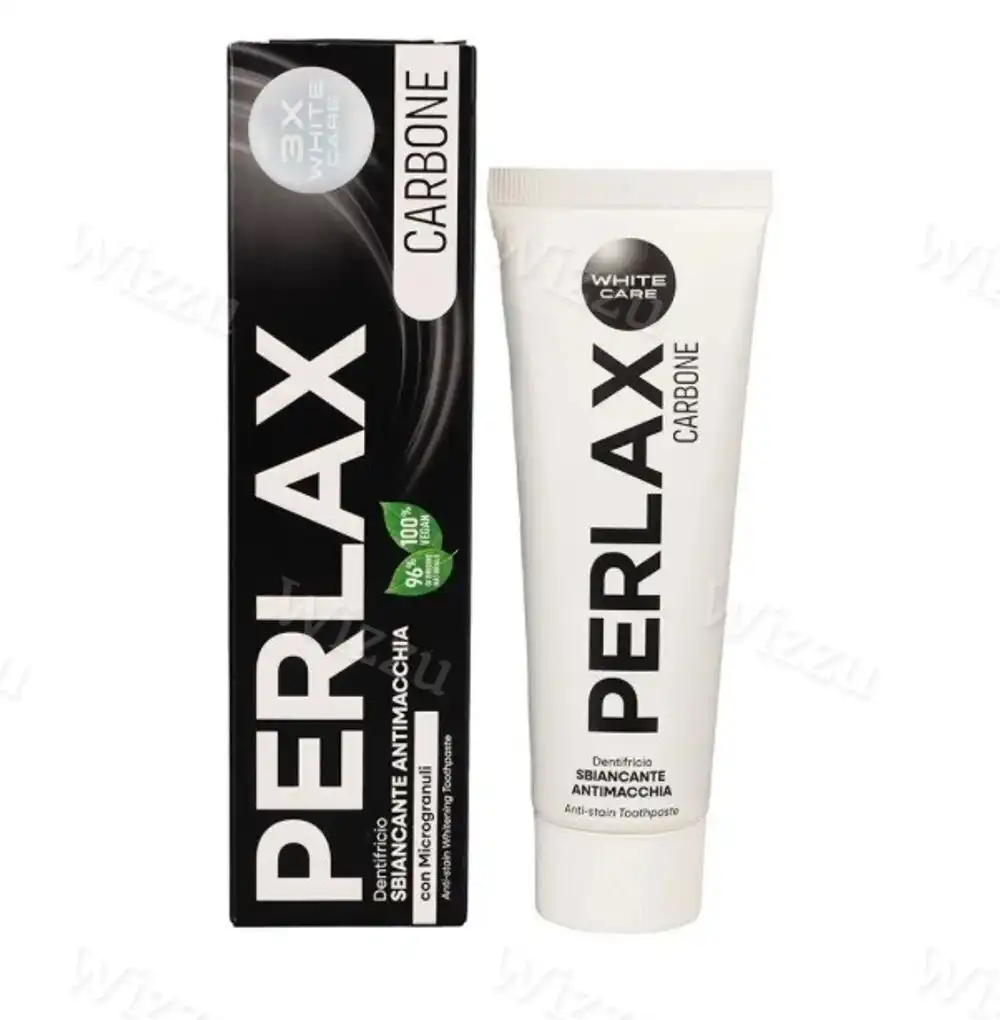 Зубная паста "Perlax" Отбеливающая от пятен Carbone 75мл