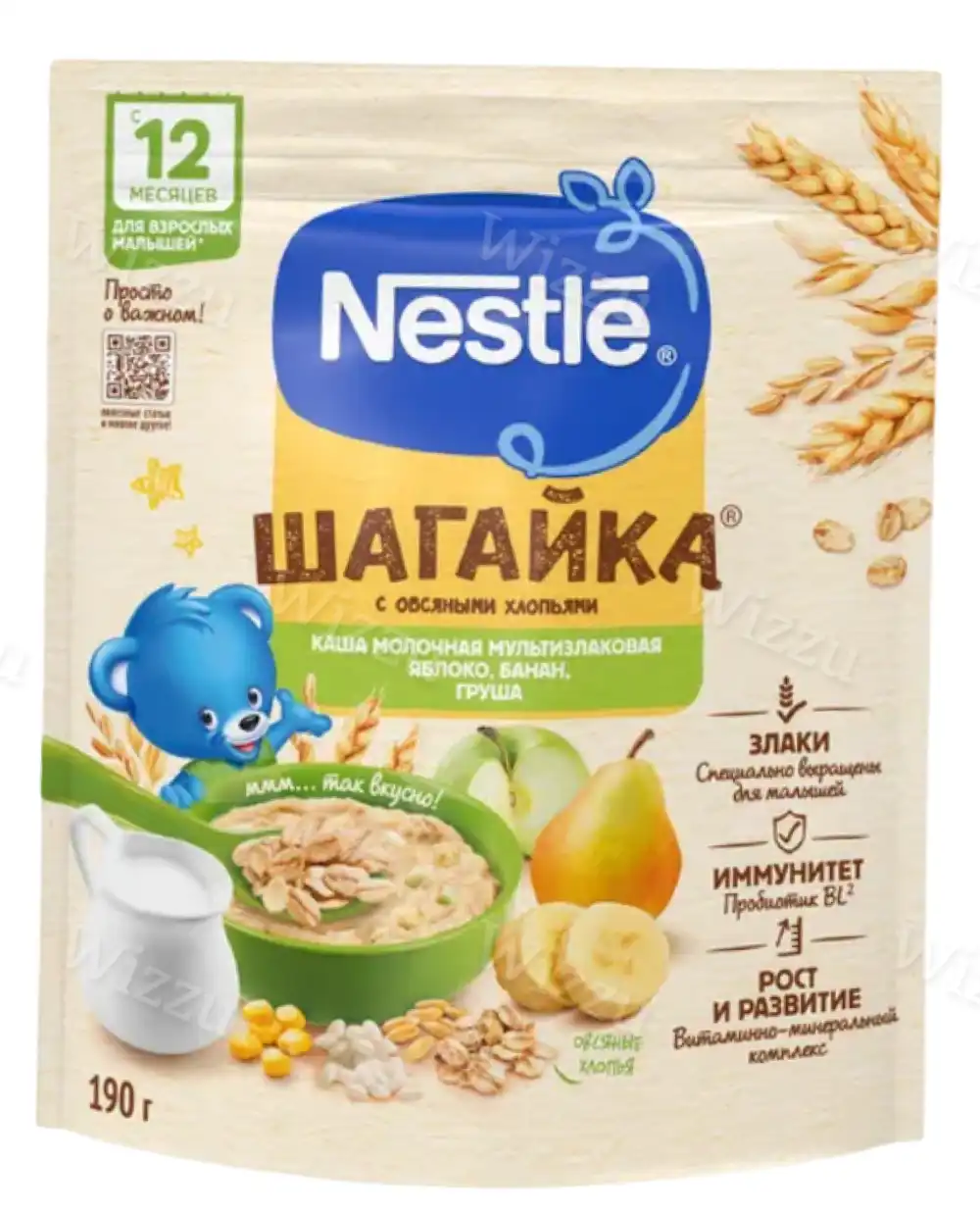 Нестле мол Шагайка М3л ЯблБанГруш 190г