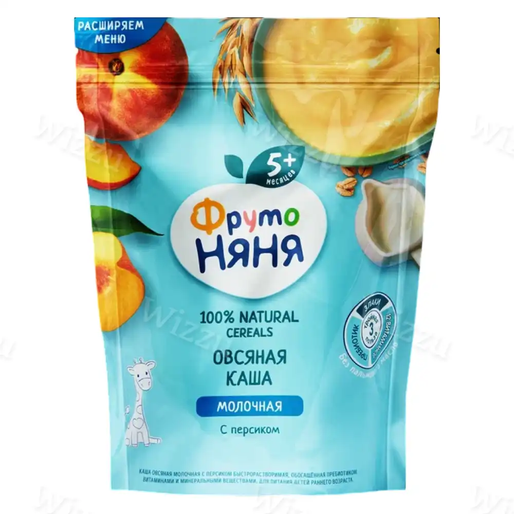 Каша ФрутоНяня мол 200г овсяная персик с пребиот, шт