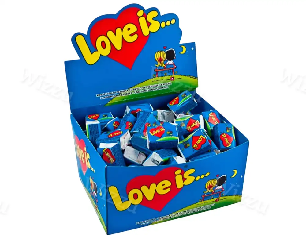 Жевательная резинка love is банан-клубника