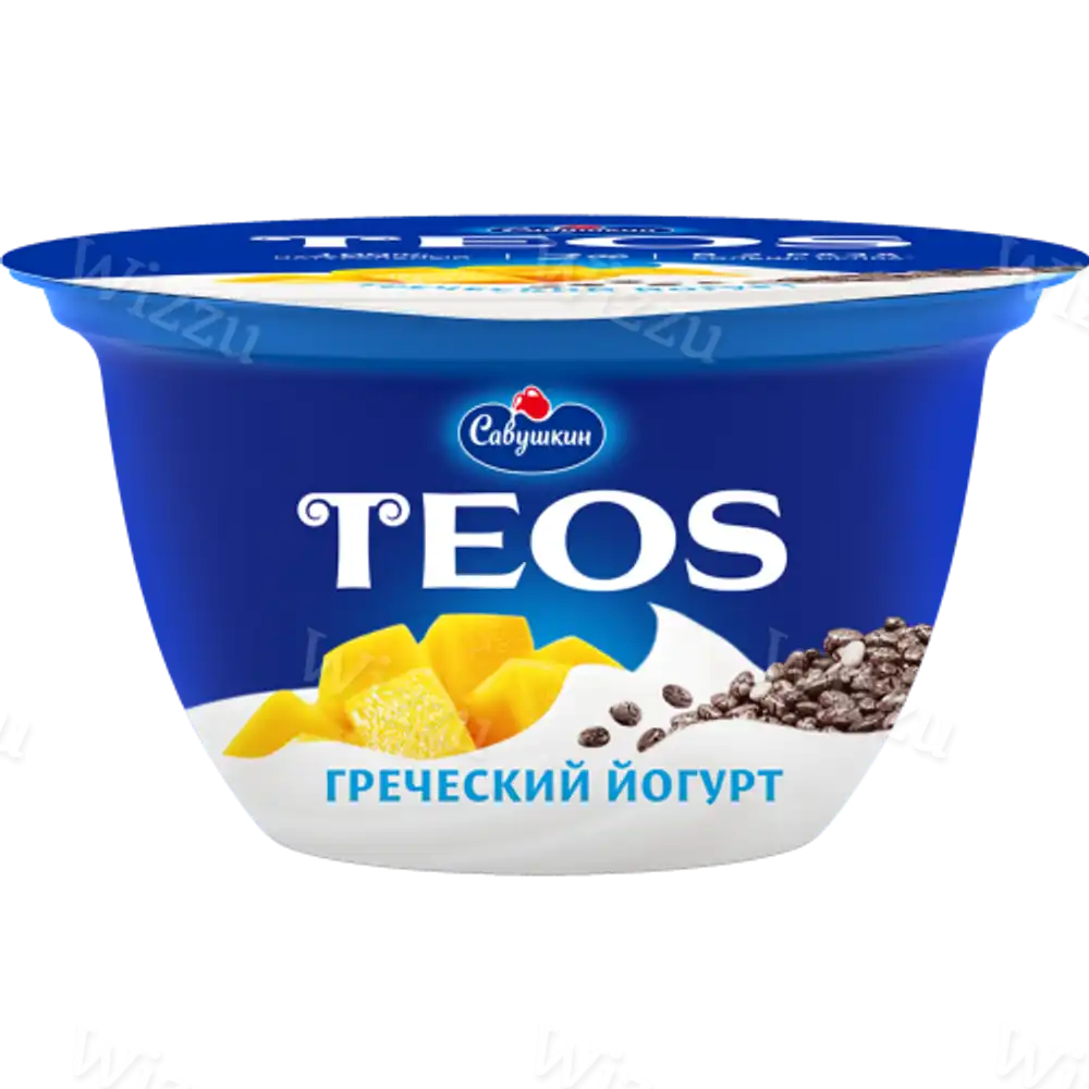 Йогурт "Греческий" 2%140гр.. Манго-Чиа