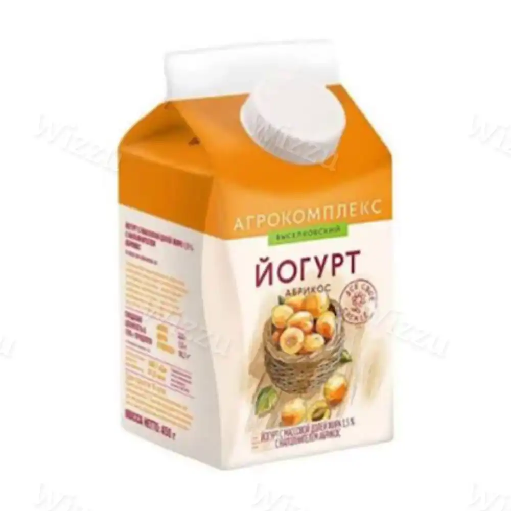 Йогурт питьевой Агрокомплекс пэт Абрикос 2,5% 450гр