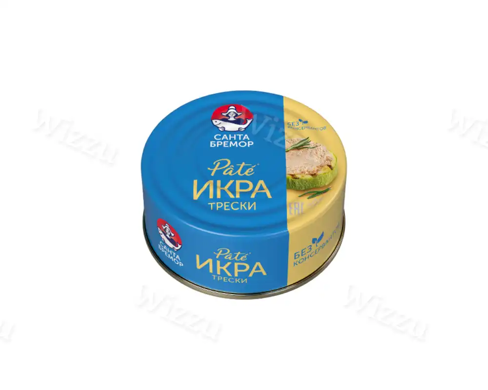 СБ Икра Деликатесная. Тресковая люкс "Пате" ж/б 90гр. (6шт)