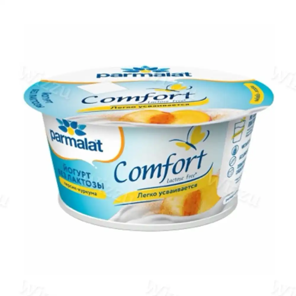 Йогурт без лактозы Parmalat Comfort Персик - Куркума 3% 130гр