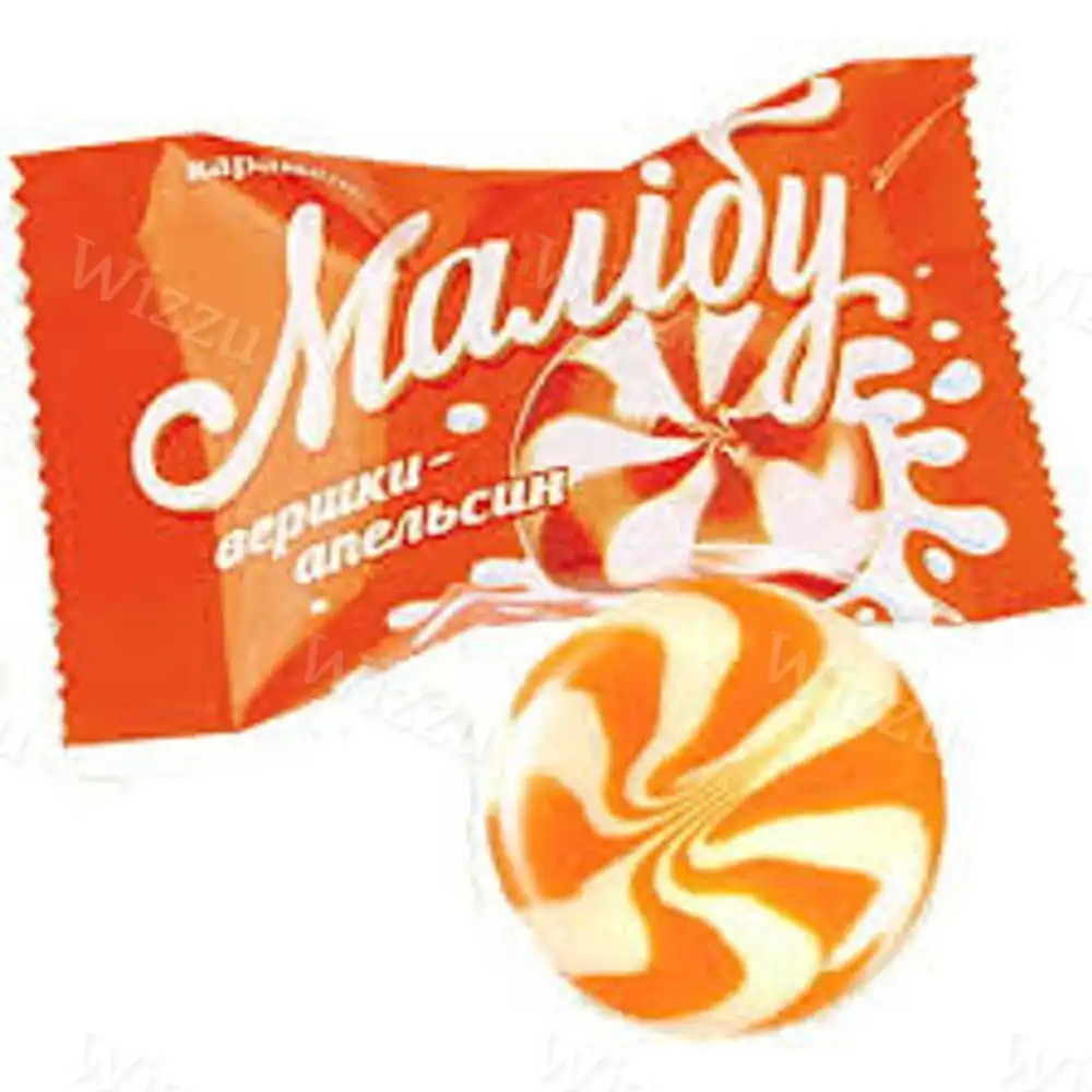 Фруктовая карамель Делвара Fruit candy Малибу Апельсин со сливками вес
