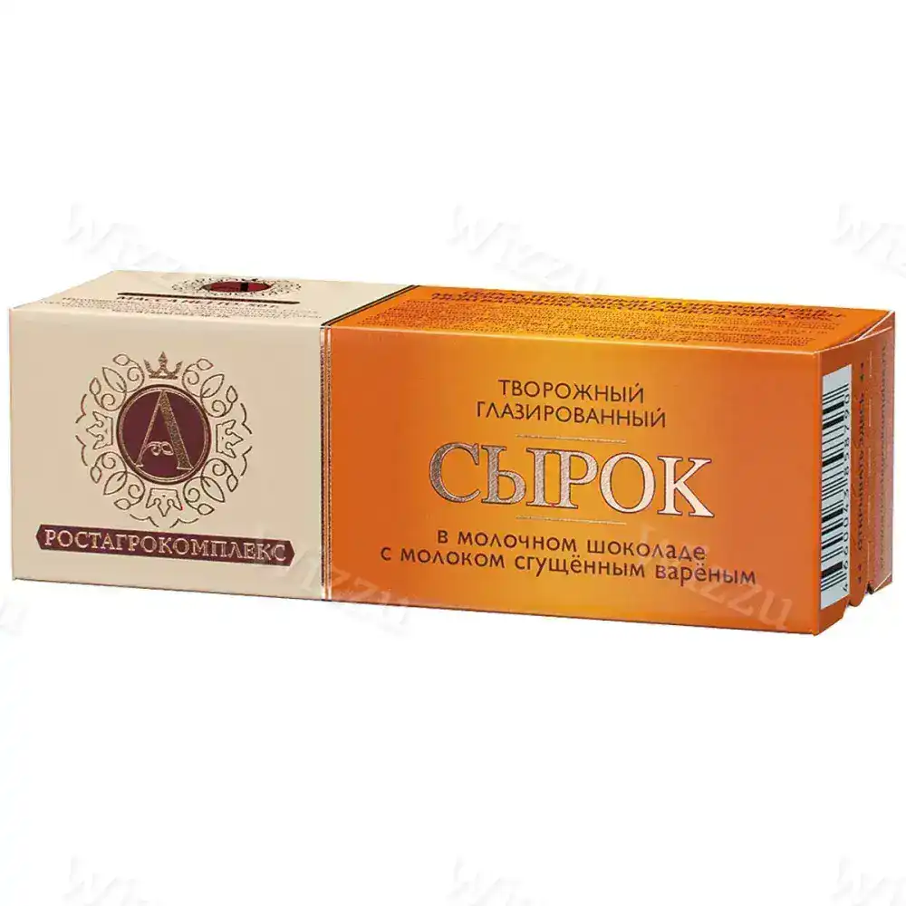 Сырок десерт глаз.А.Ростагроэкспорт с молоком сгущ.вар.в молочном шок. 15% 40гр
