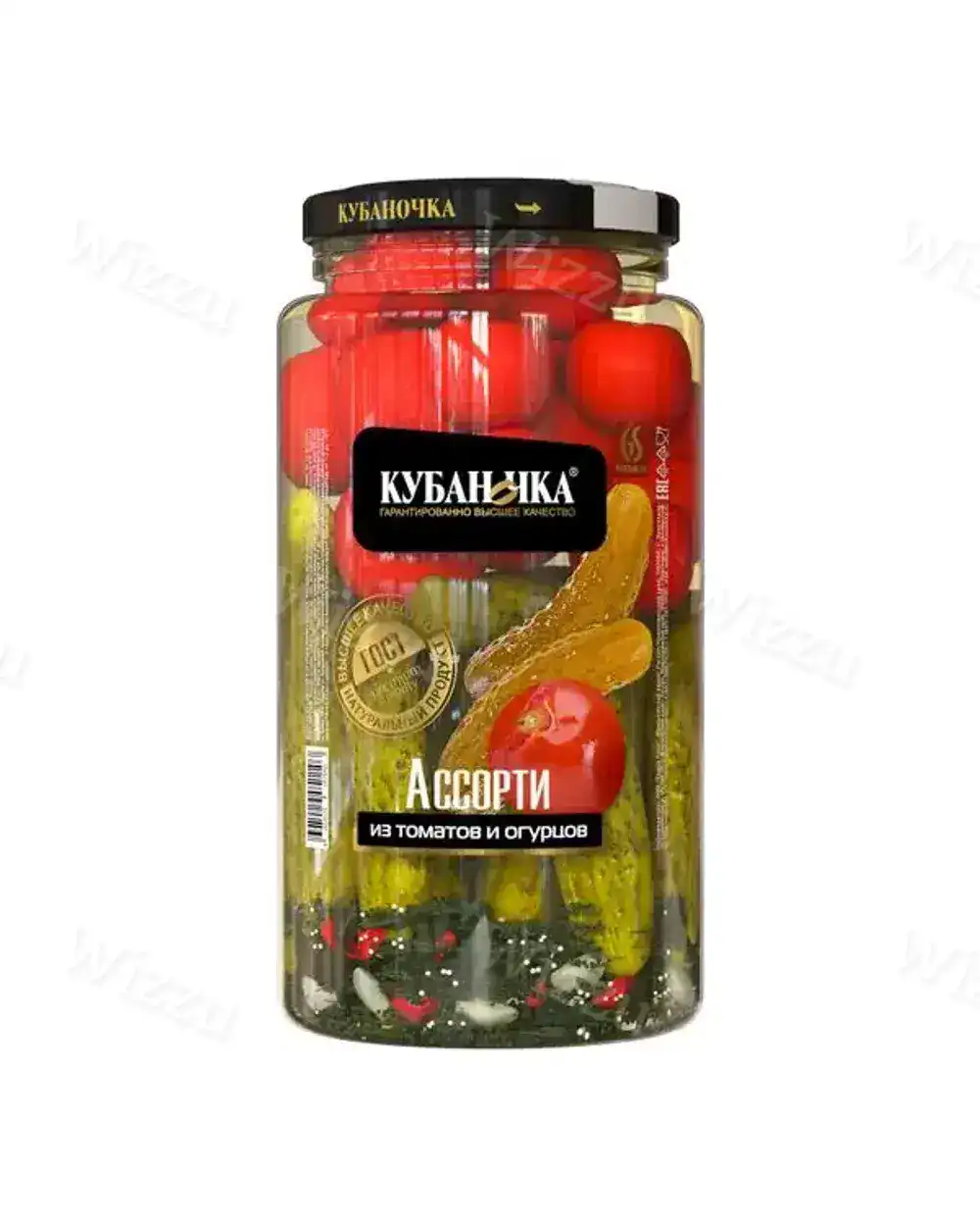 Ассорти из томатов и огурцов "Кубаночка" 1,5л