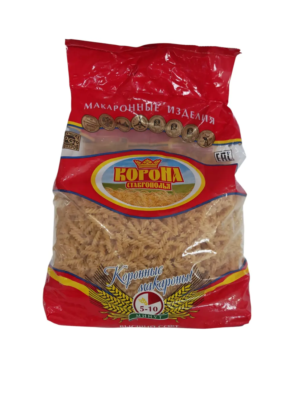 Макаронные изделия "Пружинка", Корона ставрополья, 3кг