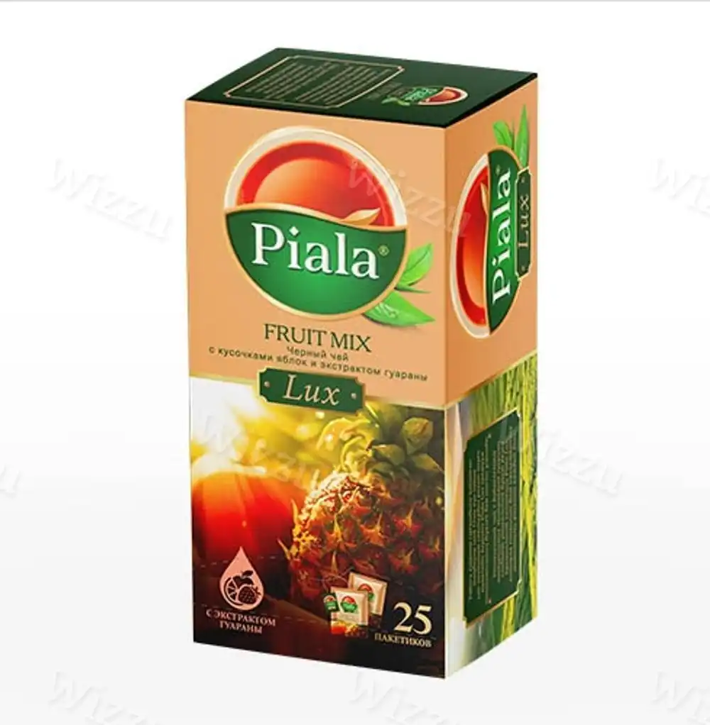 Чай черный "Piala Lux" с кусочками яблок и экстрактом гуараны 25пакет.