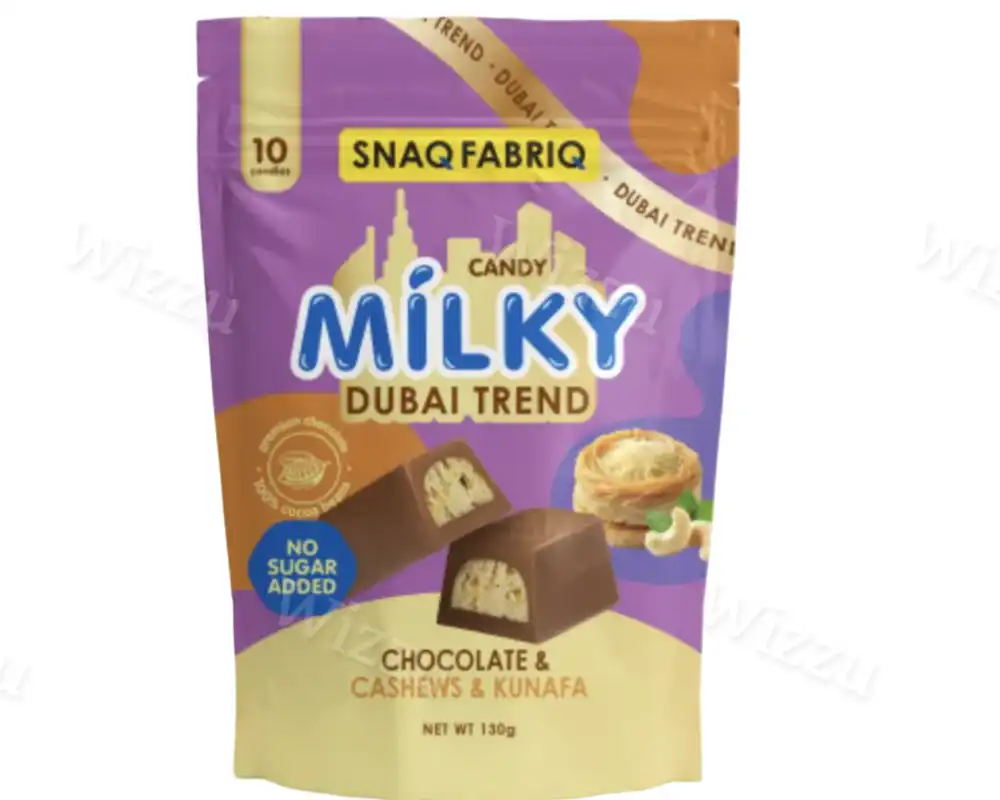 Конфеты молоч.шок.TM SNAQ FABRIQ с фисташковой пастой и хрустящим тестом 130гр