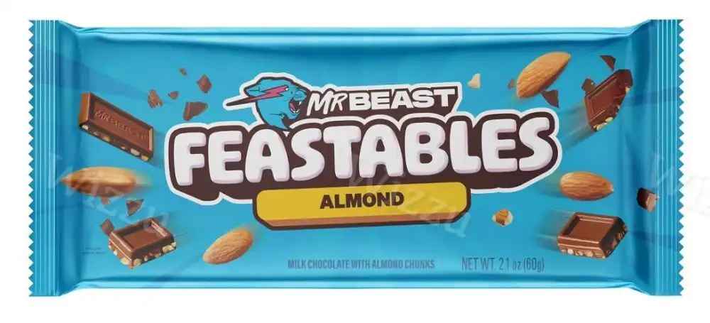 Шоколадная плитка Mr Beast Feastables Almond 60г