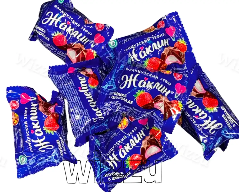 Жаклин Французский зефир клубника в шоколаде 1кг Славянка