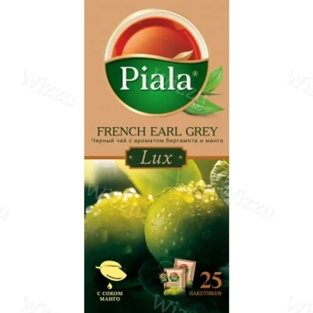 Чай черный пакет.Piala Lux с ароматом Бергамота и Манго 25пакет.