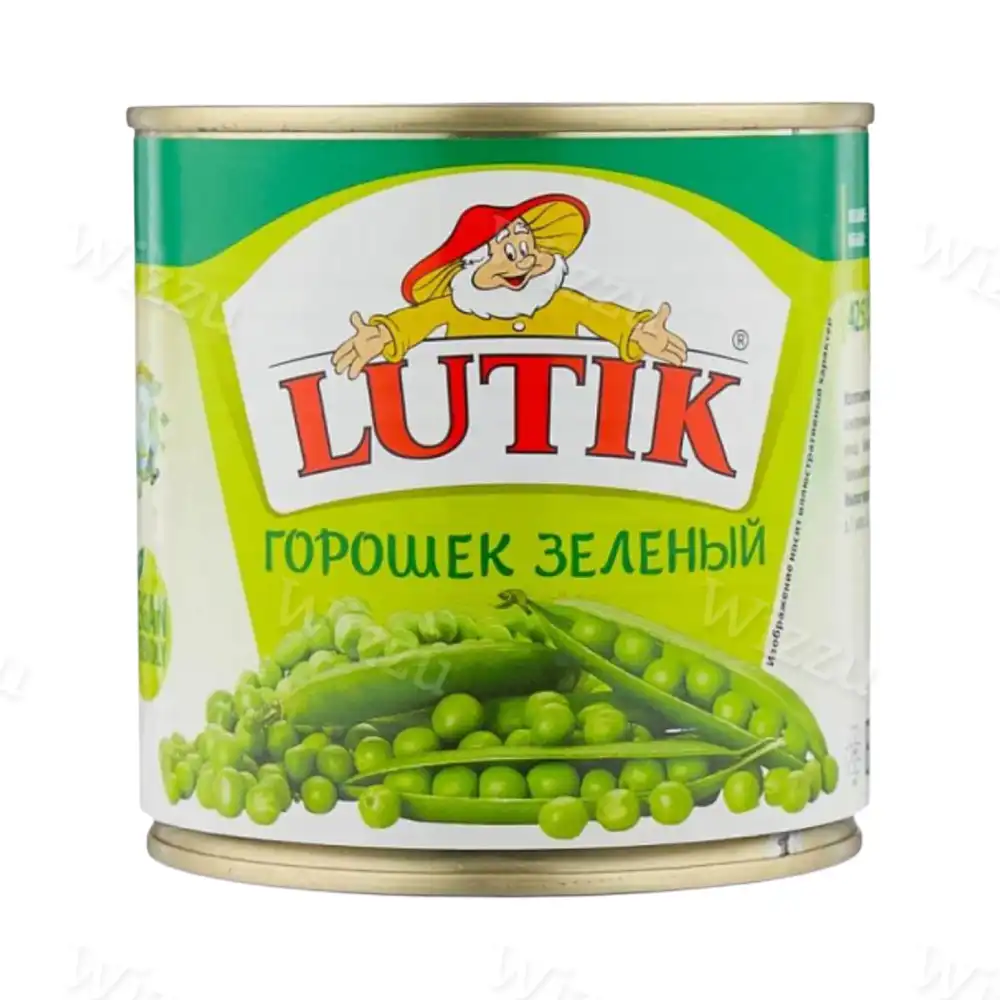 Горошек зеленый "Lutik" ж/б с ключом 425мл