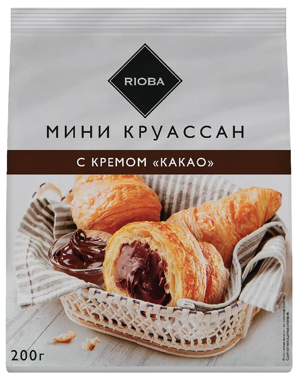 Мини круассаны с какао Rioba, 200г