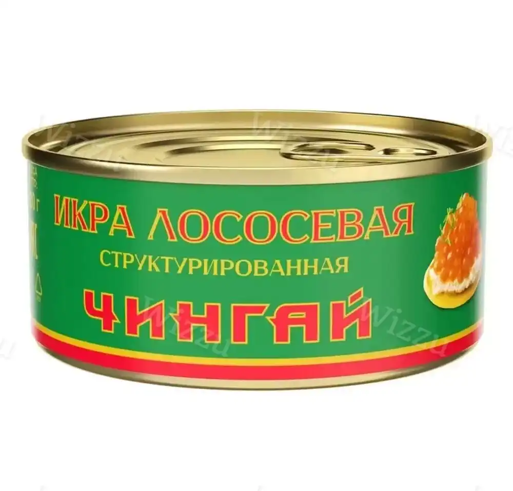 Русское Море Икра лососевая структурированная Чингай 120г ж/б