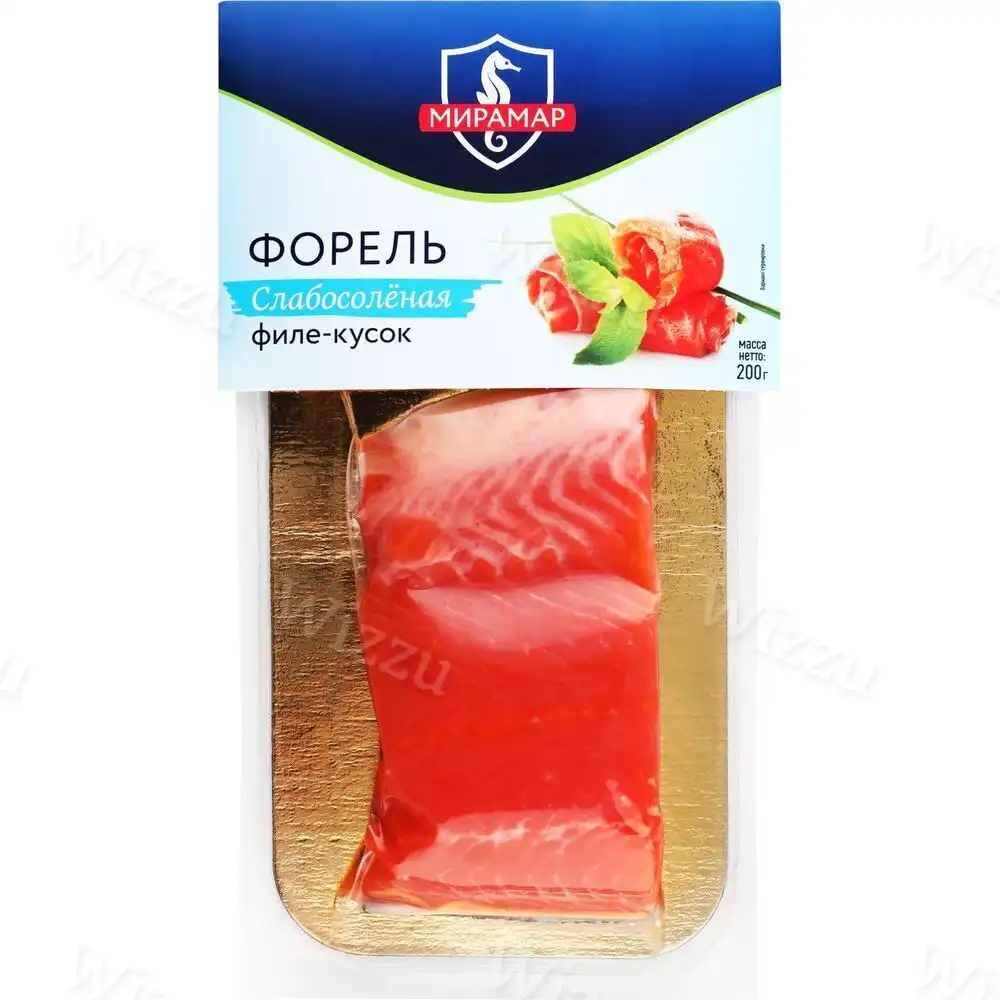 Форель Филе-кусок слабосолен."Мирамар" 200гр