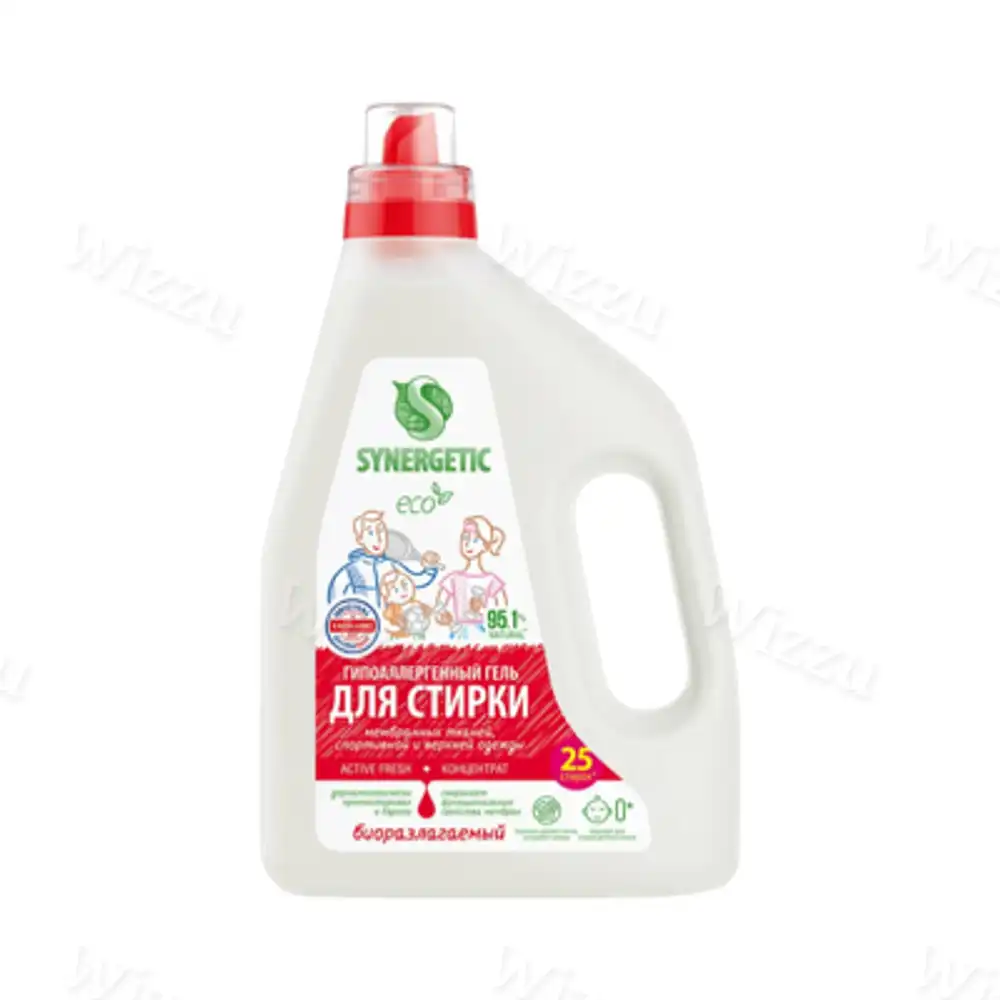 Гель для стирки "Synergetic" спортивной одежды Active Fresh 1,5л