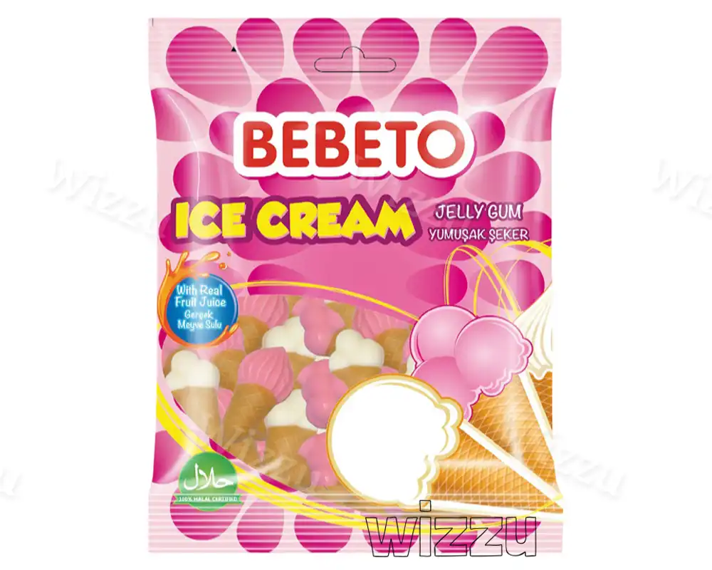 BEBETО JELLY ICE CREAM 70G Бебето Мармелад Мороженое 70г