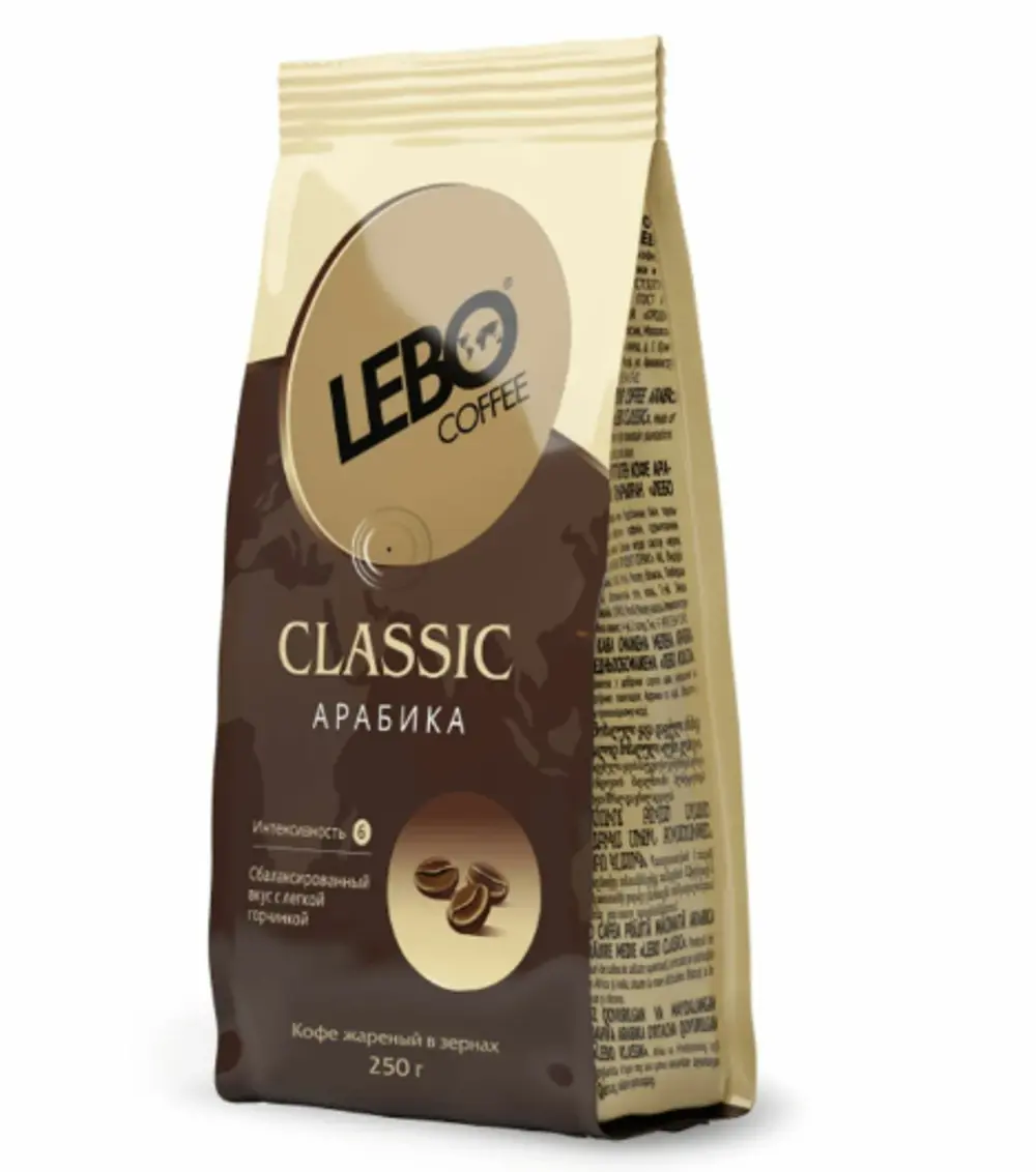Кофе жаренный в зернах Арабика "Lebo Классик" 250г