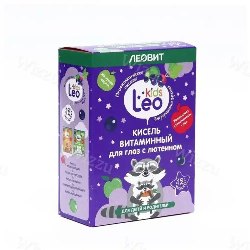 Леовит "LEO KIDS" Кисель Витаминный для глаз с лютеином (5пак. по 12гр * 12шт)