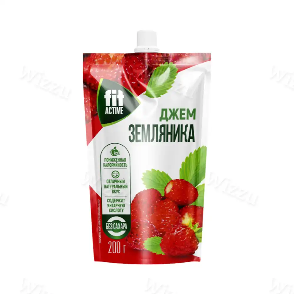 Джем FitActive дойпак Земляника 200гр
