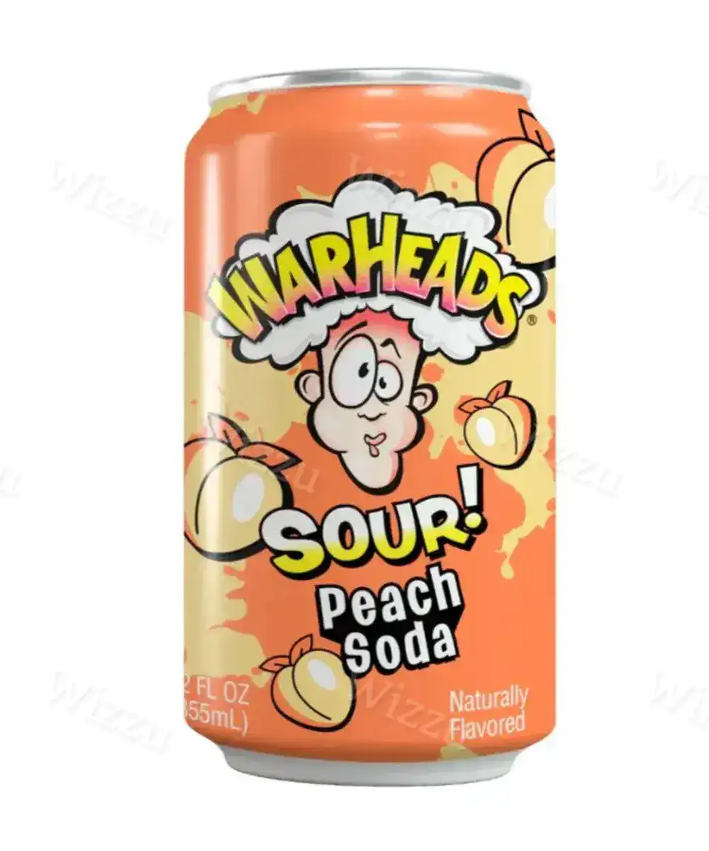 Газированный напиток "Warheads" Sour Peach soda 355мл