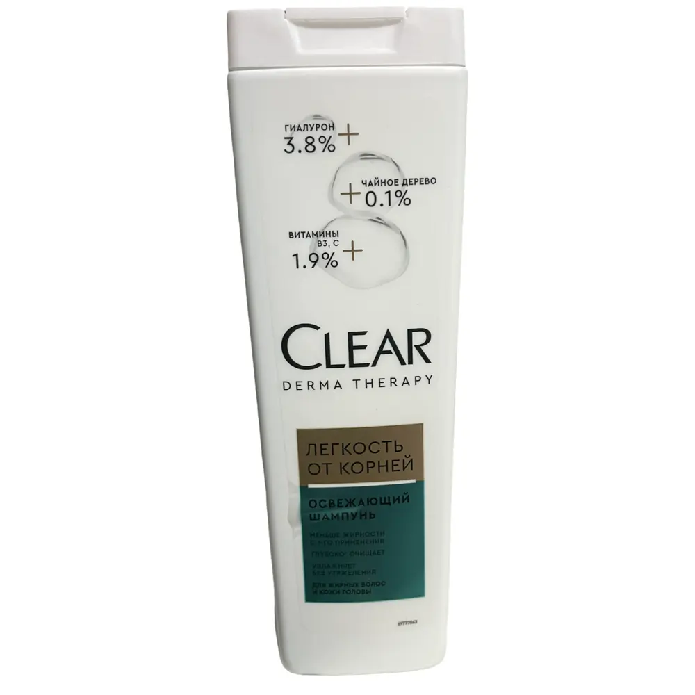 Шампунь для женщин Clear Derma Therapy", Легкость от корней 400мл