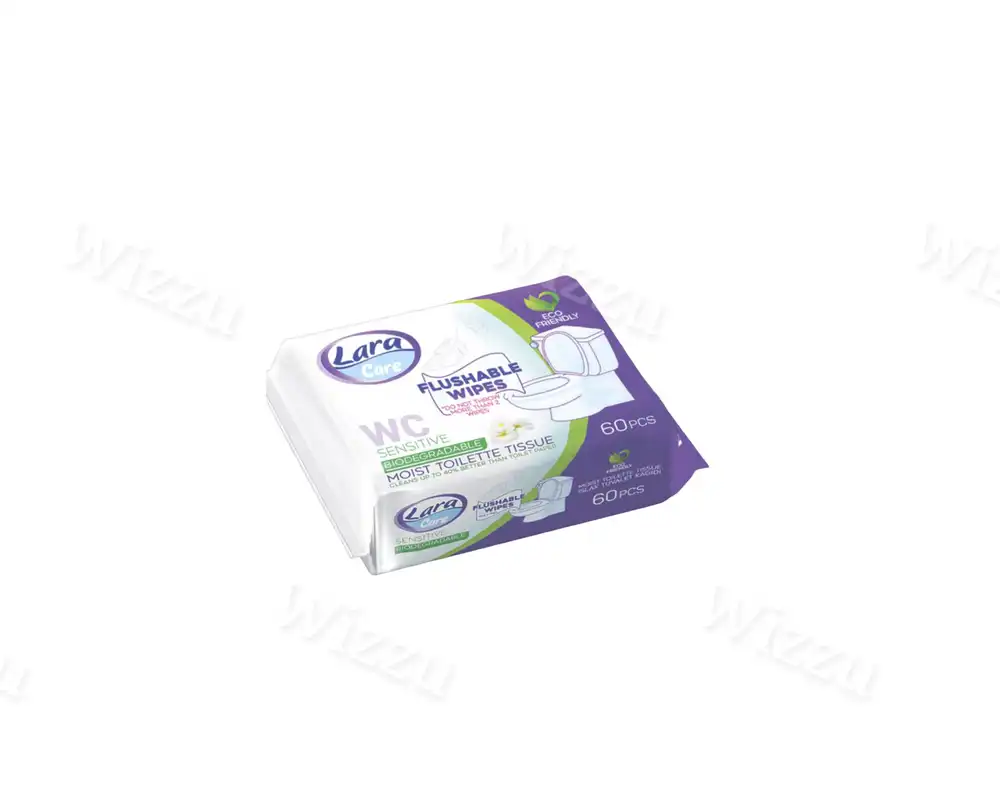 Влажная туалетная бумага Lara Care Ромашка 60шт