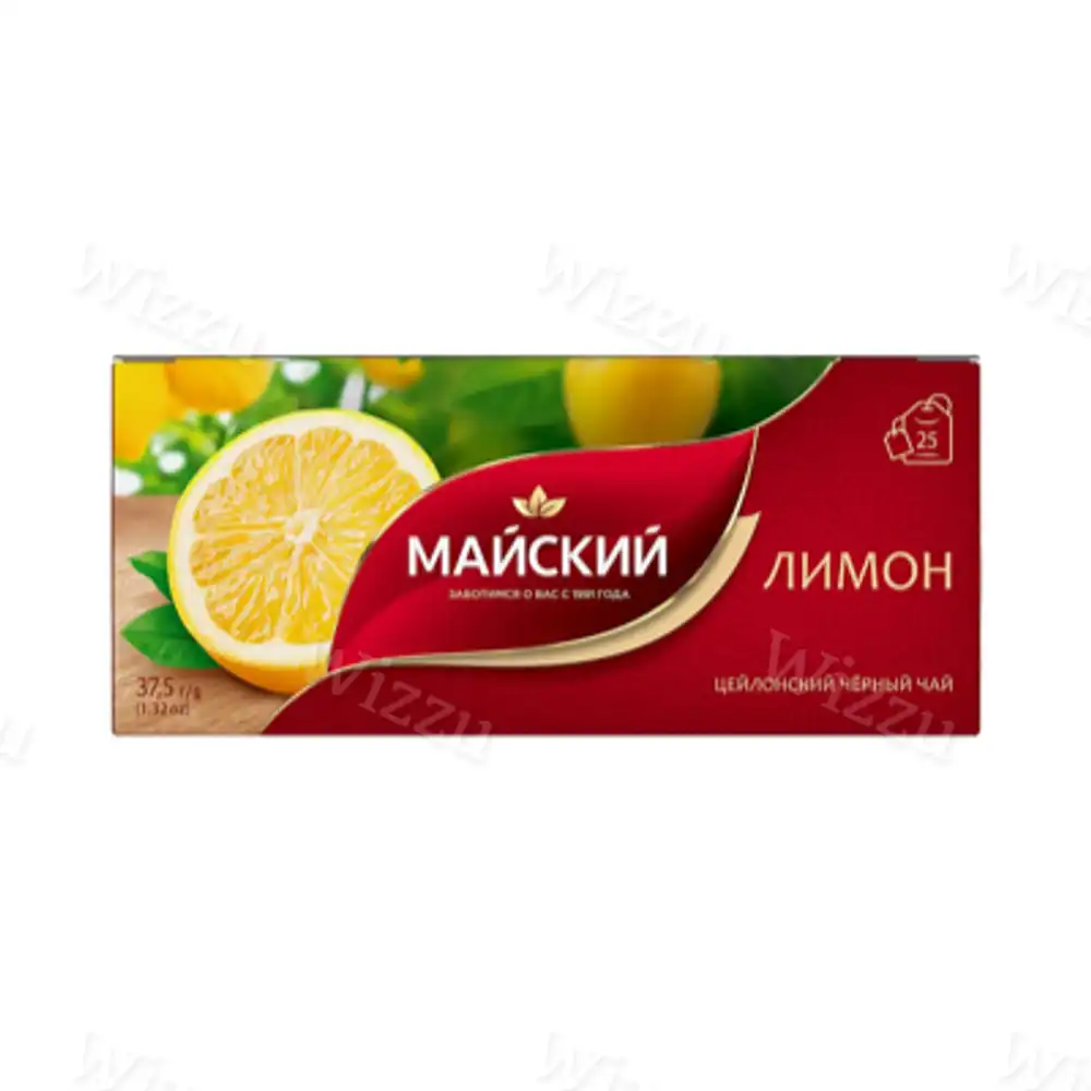 Чай черный "Майский" Лимон 37,5гр 25пакет