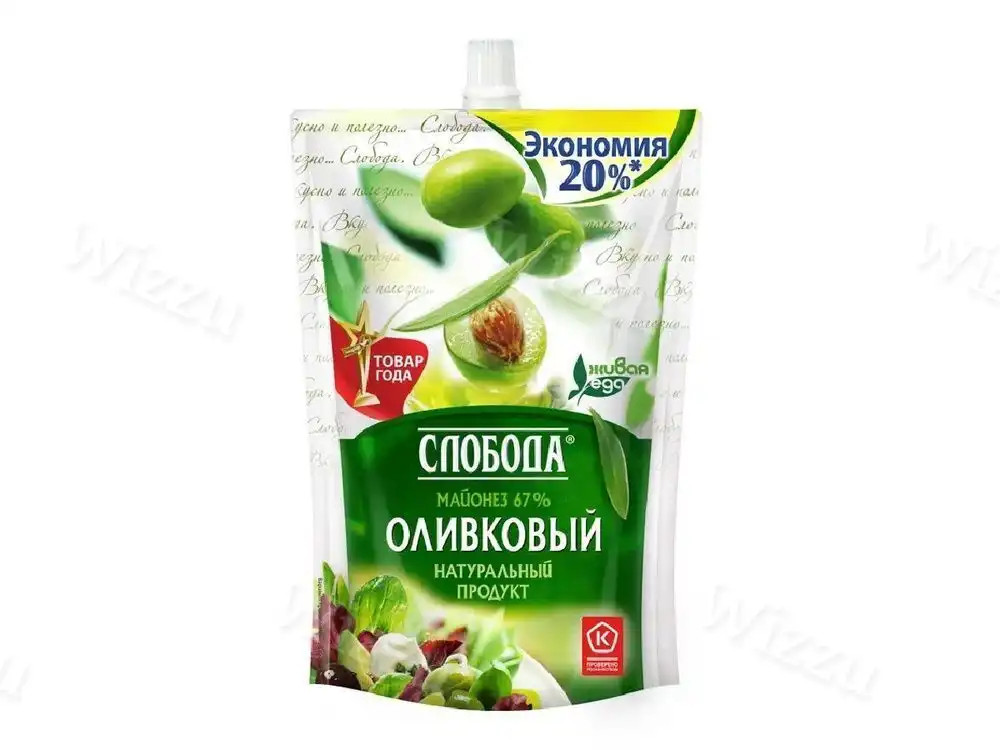 Майонез Слобода оливковый 67% 800г, шт