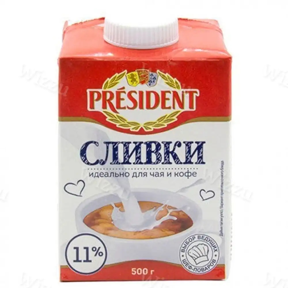 Президент Сливки 500гр ультрапаст. м.д.ж 11%