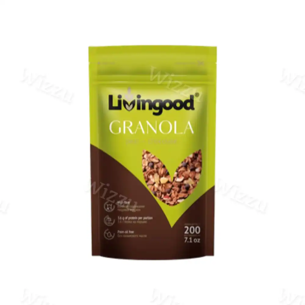 Гранола Livingood груша шоколад 200г, шт
