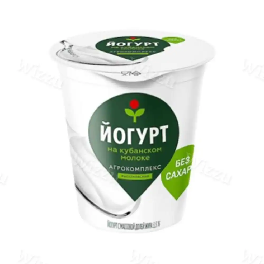 Йогурт Агрокомплекс без сахара на Кубанском молоке Натуральный 3,5% 300гр