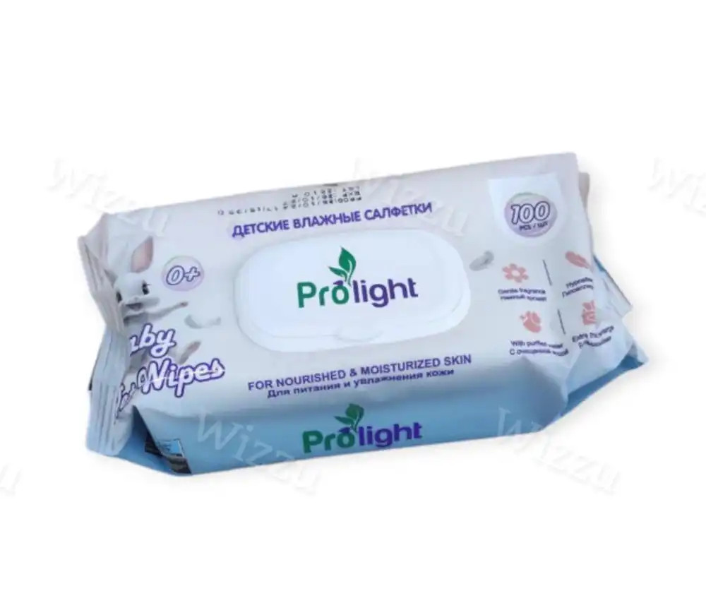 Детские влажные салфетки Prolight 100шт