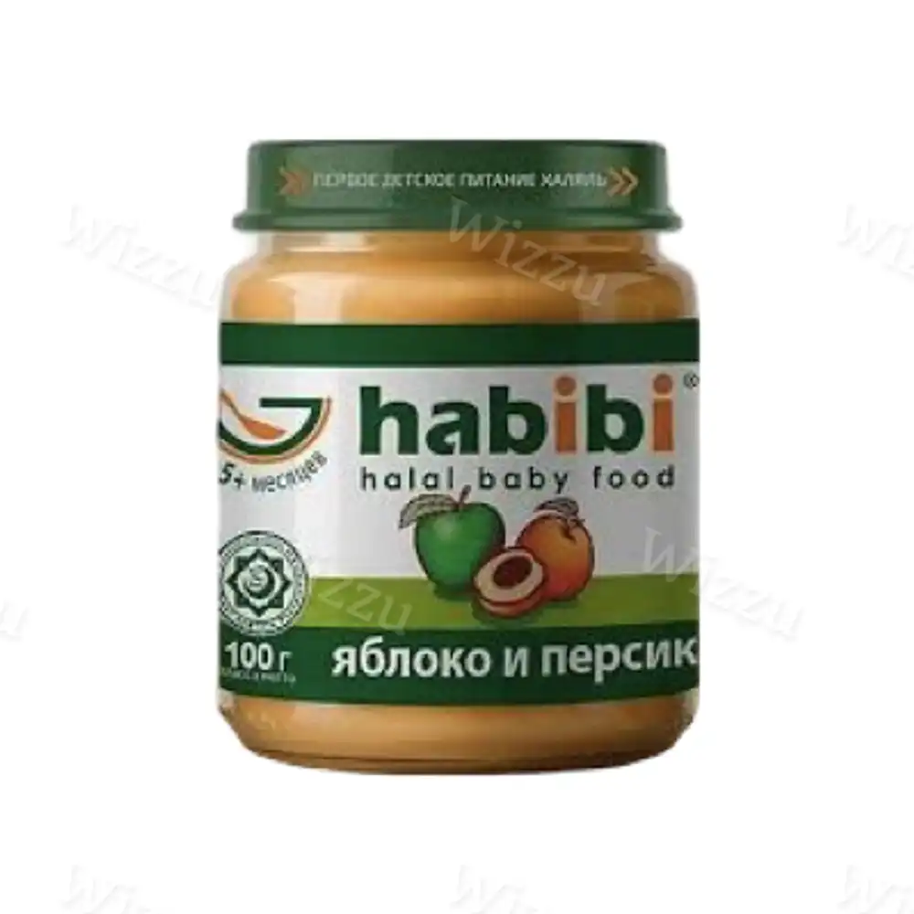 Детское пюре "Нabibi" из Яблок и Персиков для детей старше 5мес