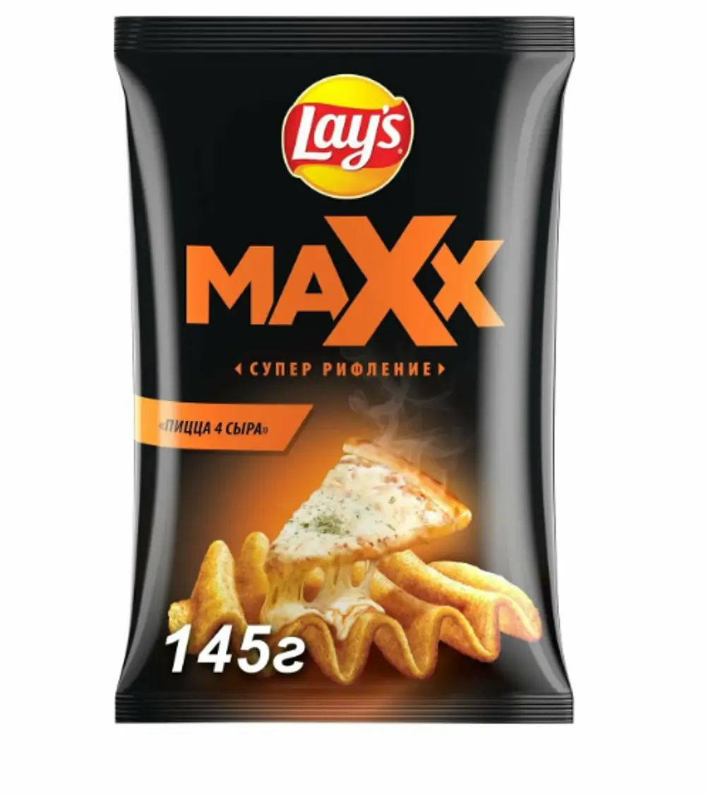 Чипсы Lays Maxx Супер Рифленные "Пицца 4 сыра"