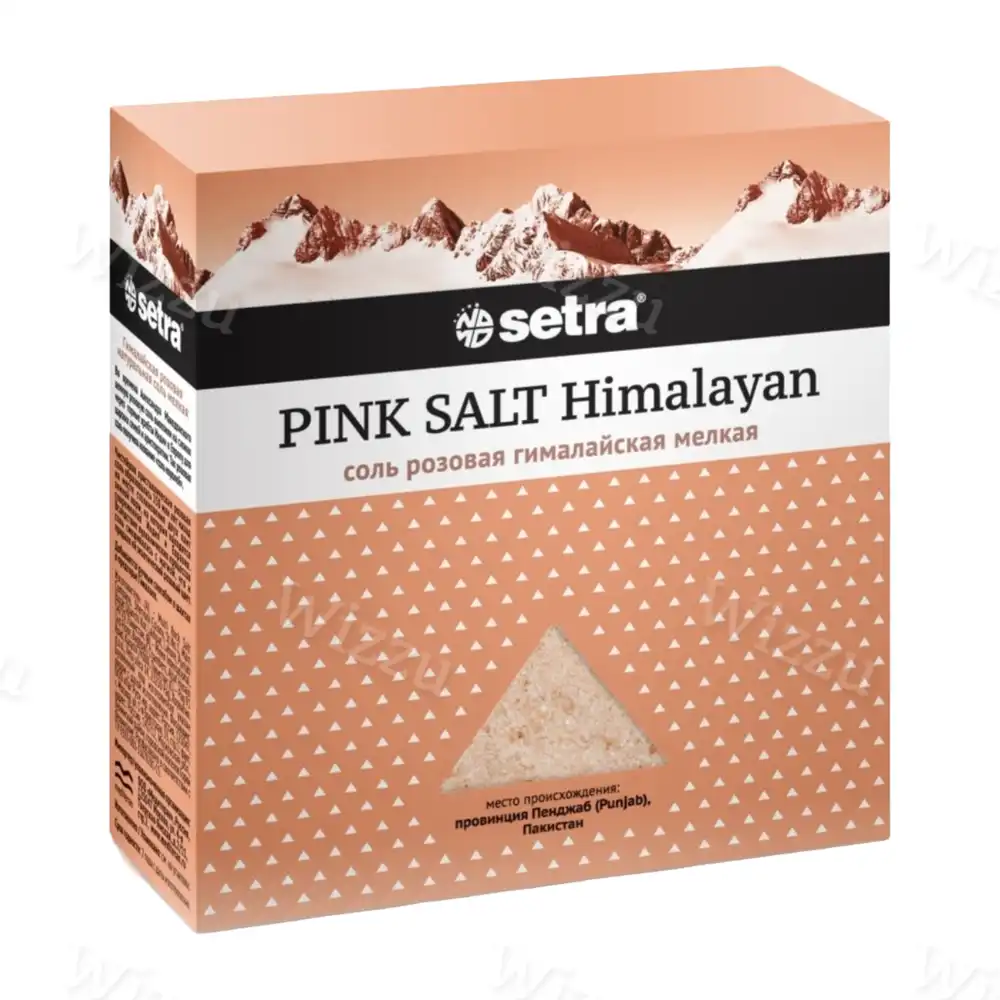 Соль Гималайская Setra розовая мелкая йодированная 500гр
