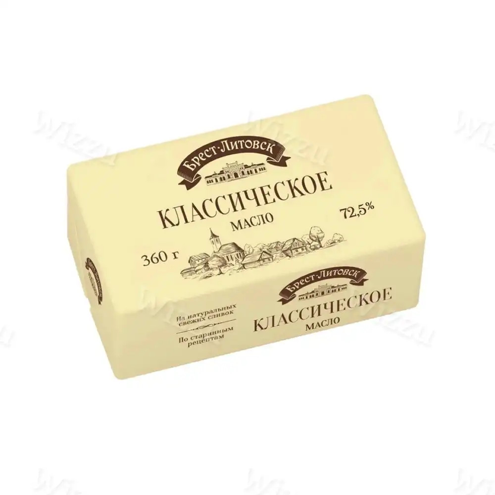 Масло сливочное Брест-Литовское Классическое 72,5% 360гр