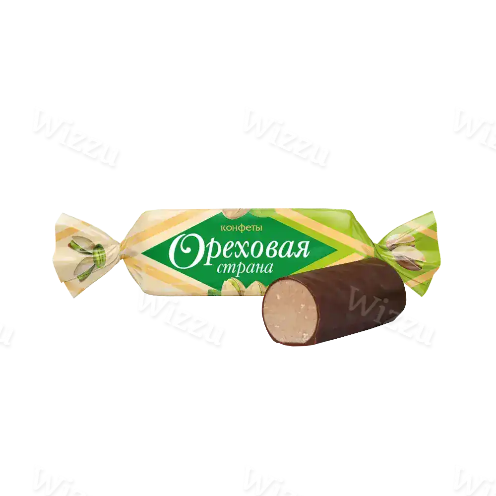 Конфеты глазированные с корпусом пралине со вкусом фисташки Ореховая страна весовые