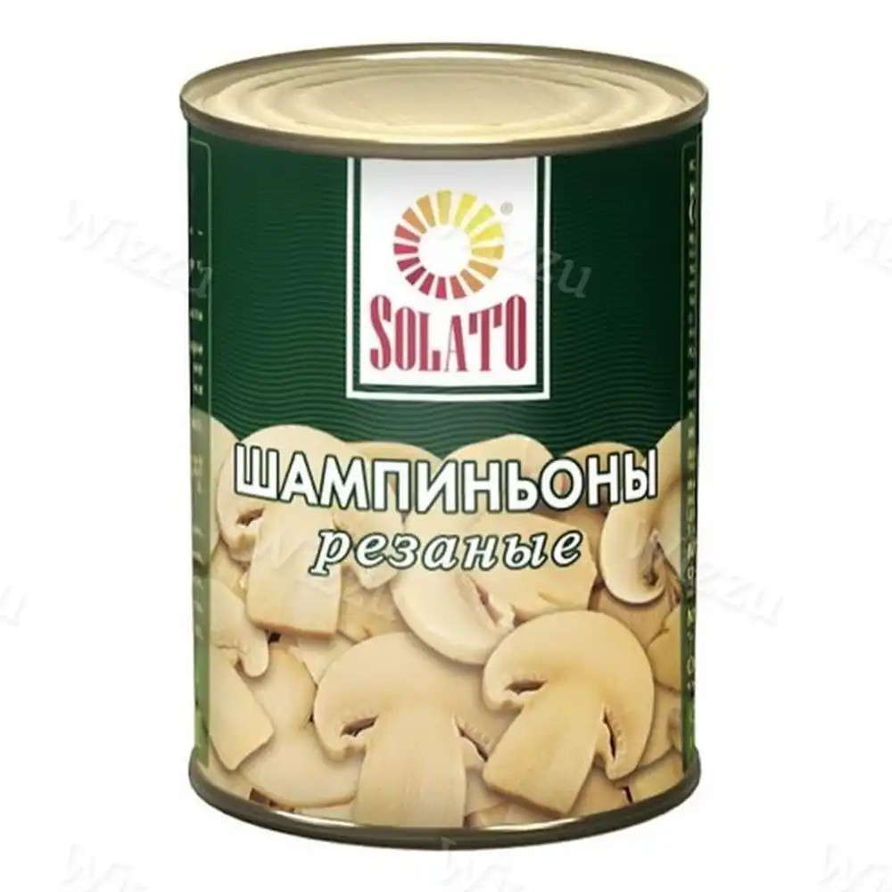 Solato Шампиньоны резанные жб 425гр