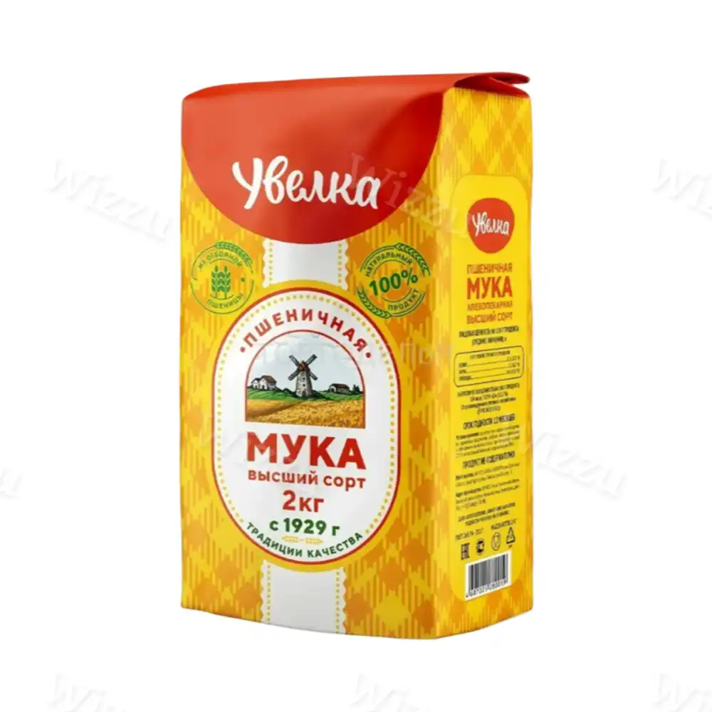 Мука Увелка пшеничная в/с 2кг, шт