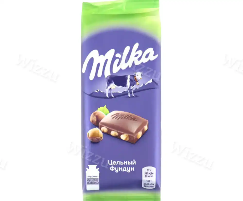 Шоколад Милка мол с цельным фундуком 85г, шт