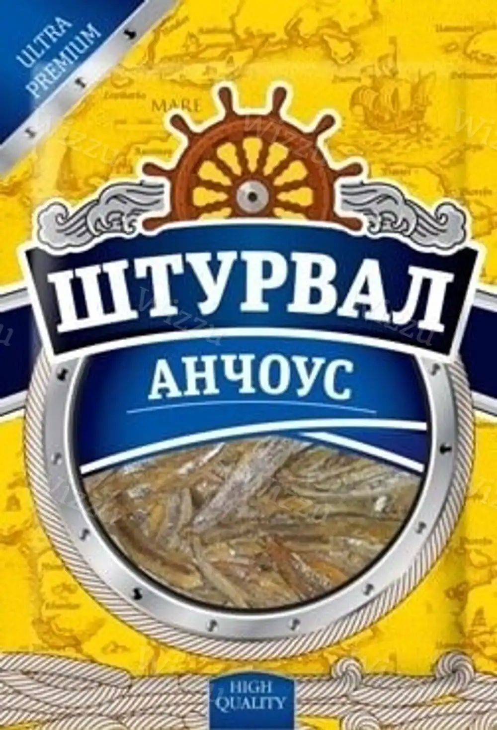Анчоус солено-сушеный "Штурвал" 36гр
