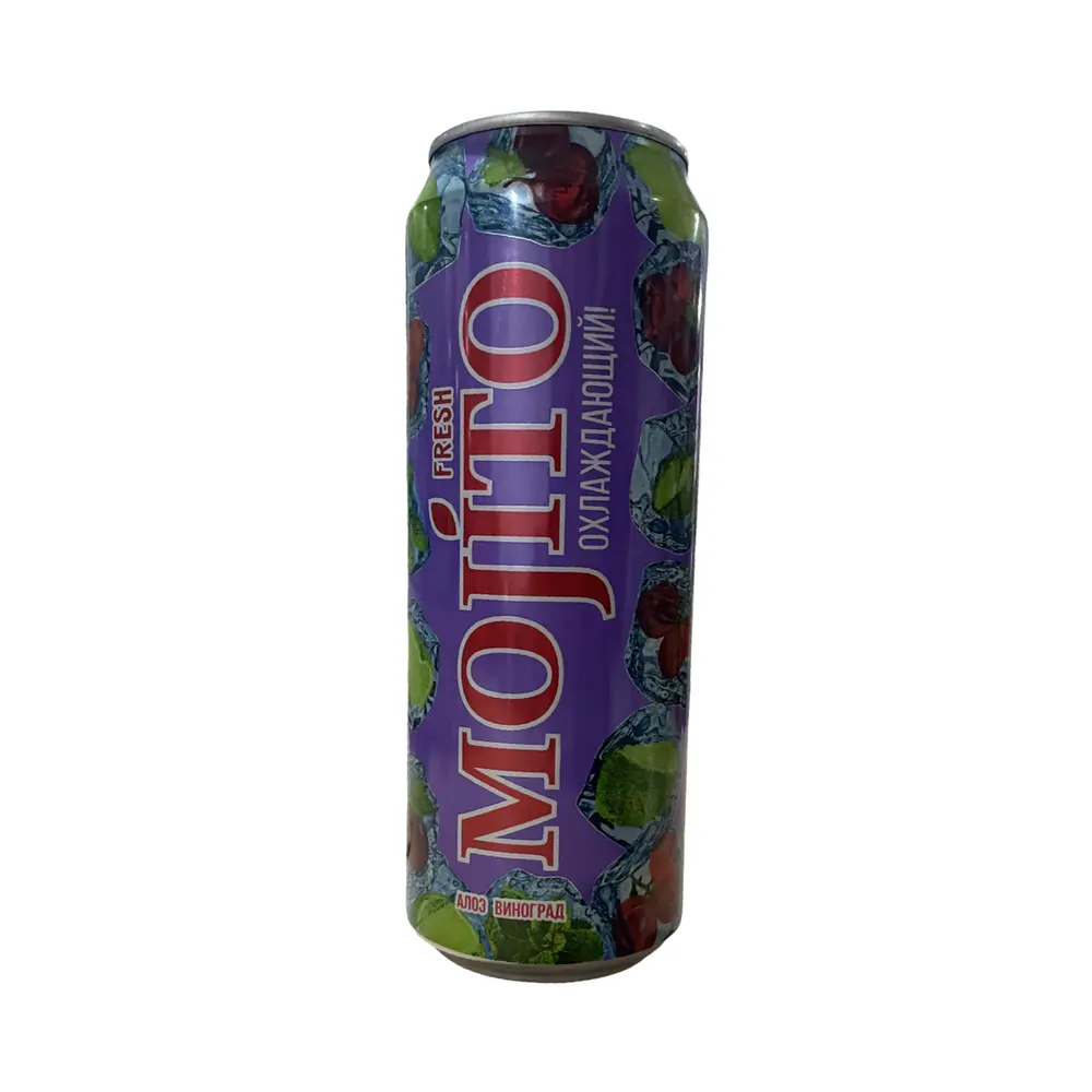Напиток газированный "МОХИТО" алое-виноград 0,45л