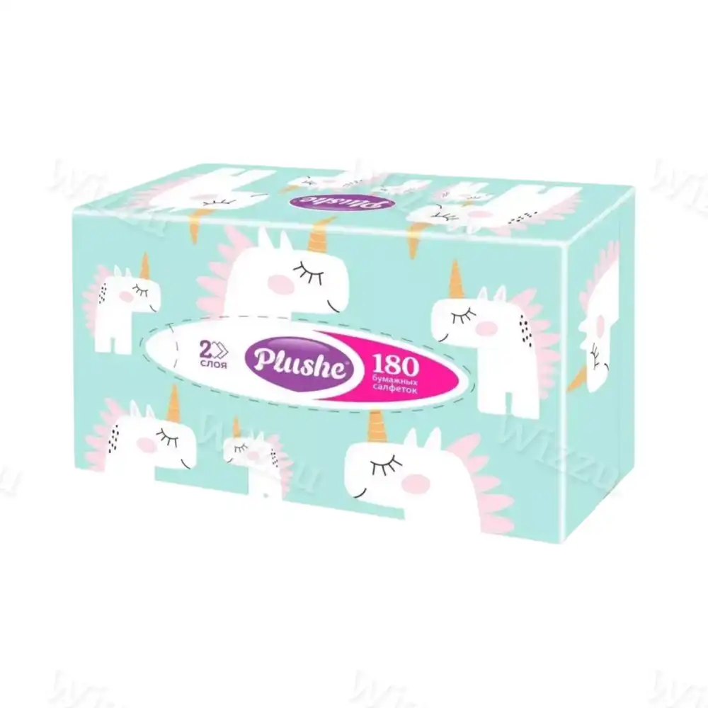 Салфетки бумажные Плюше Ассорти 2сл 180л, шт