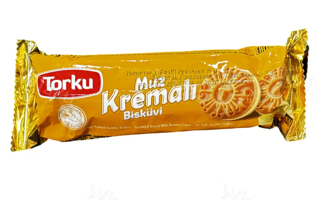 Печенье TORKU Kremali с Банановым Кремом 61гр