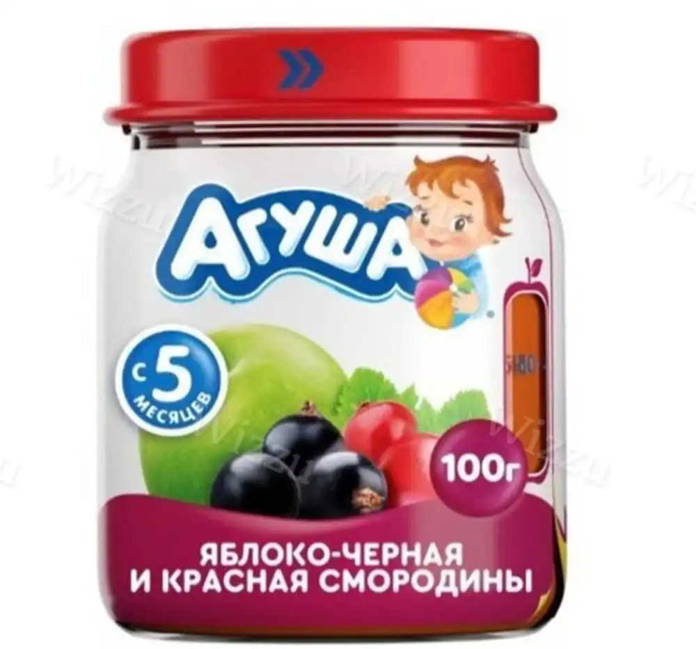 Детское пюре "Агуша" Яб,ЧерСмор,Крас См 100г