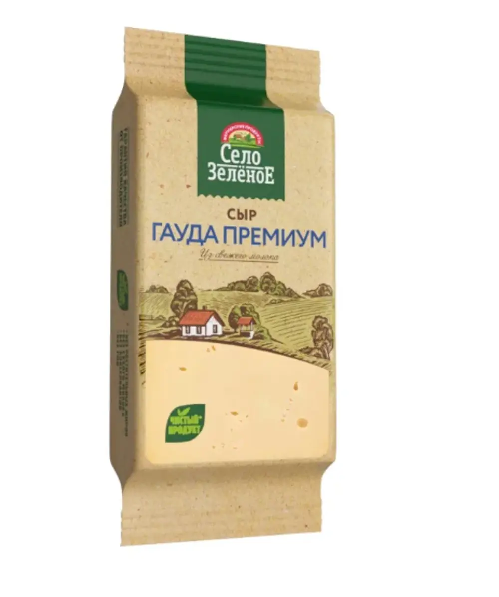 Сыр твердый "Село зеленое" Гауда 40%, 200г